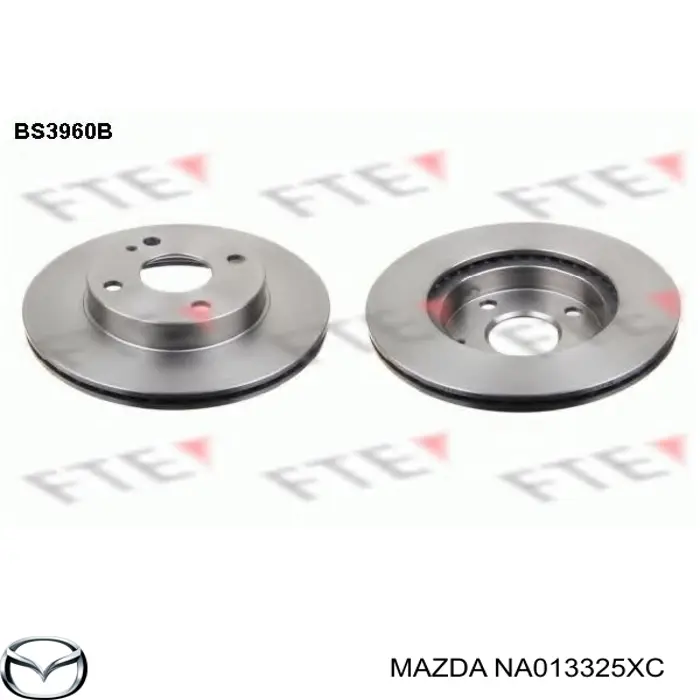 Передние тормозные диски NA013325XC Mazda