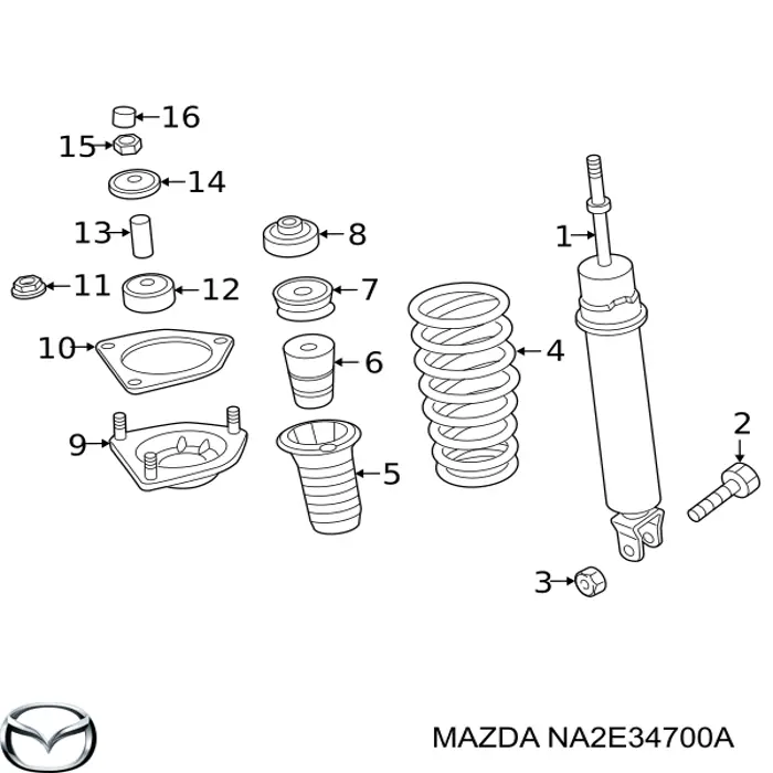 Стойка амортизатора передняя Mazda NA8W34700B цена, от 180.54 USD