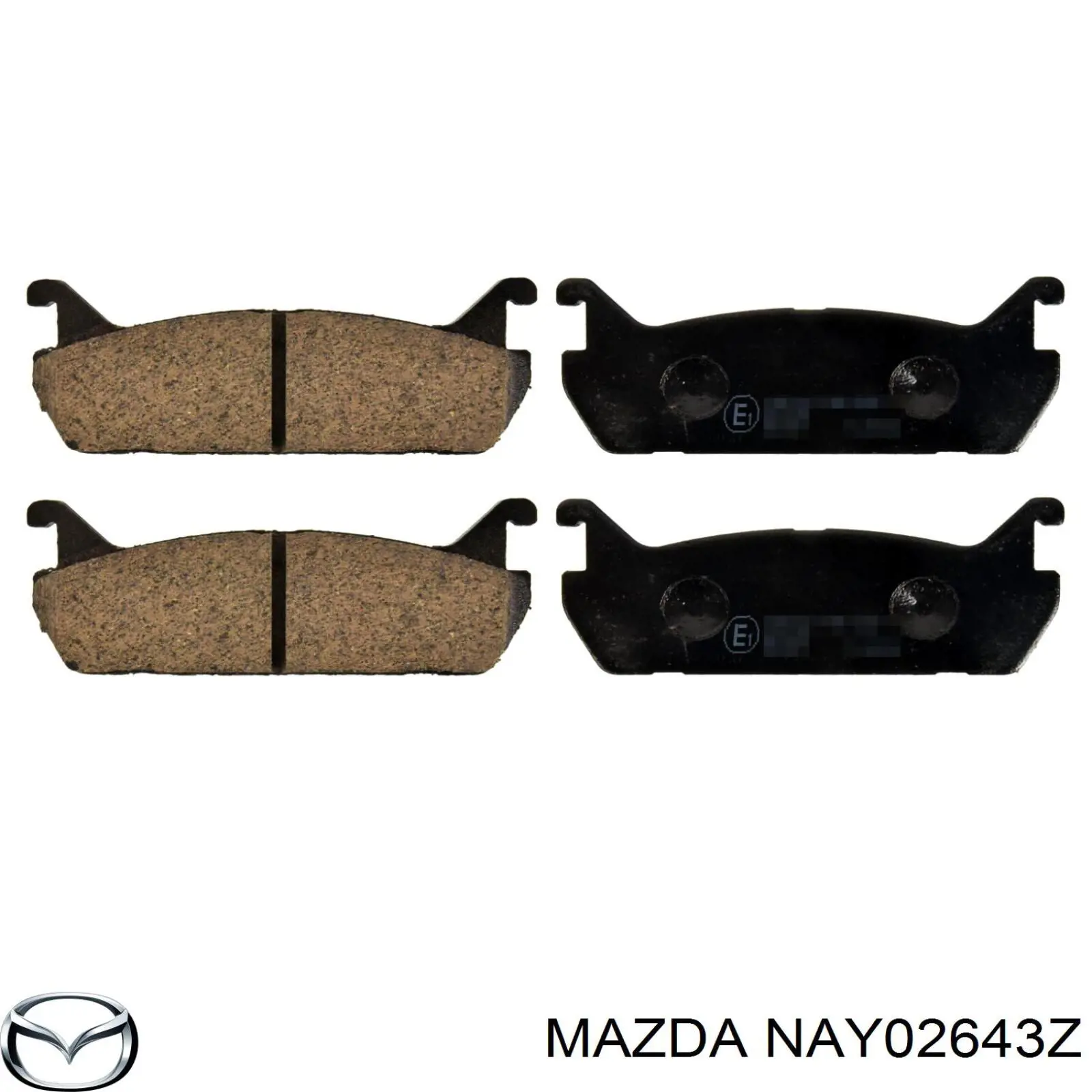 Pastillas de freno traseras NAY02643Z Mazda