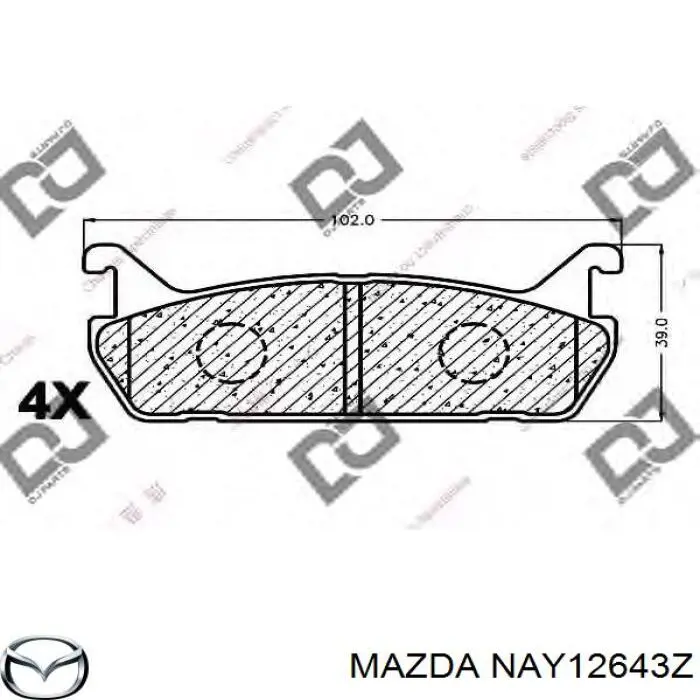 Pastillas de freno traseras NAY12643Z Mazda