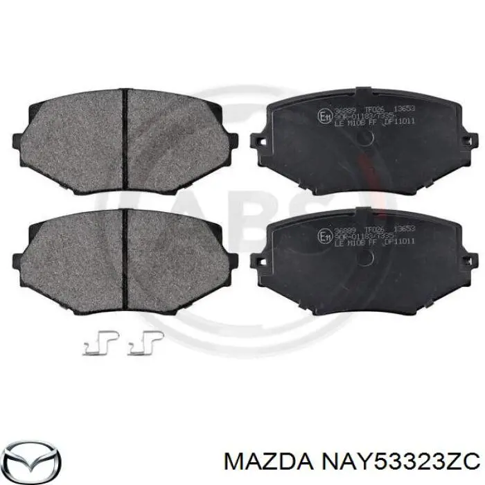 Передние тормозные колодки NAY53323ZC Mazda