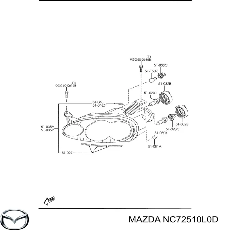 Luz esquerda Mazda NC72510L0D preço, a partir de  