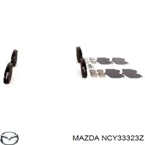 Передние тормозные колодки NCY33323Z Mazda