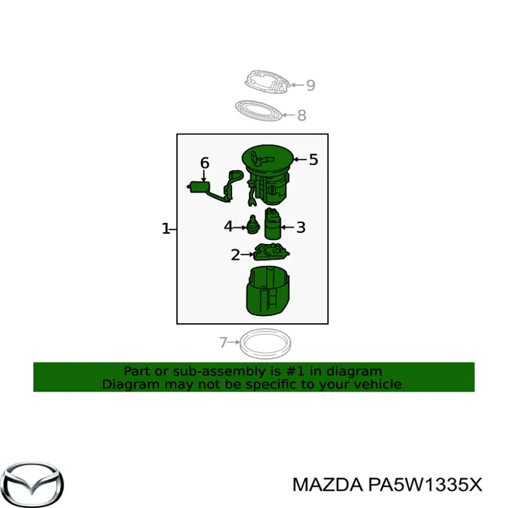 PA5W1335X Mazda Электробензонасос