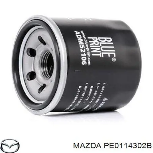 Filtro de óleo PE0114302B Mazda