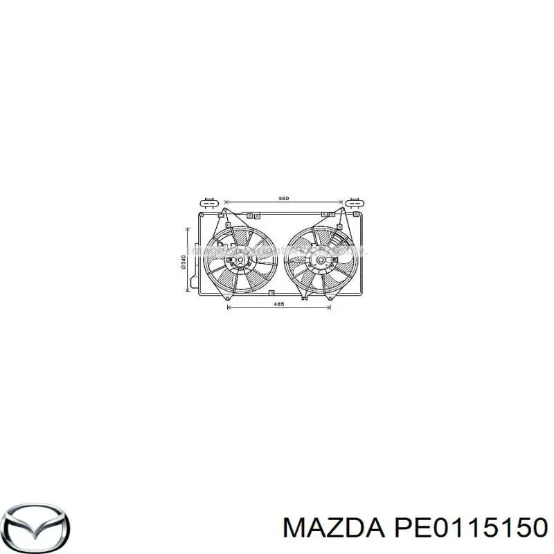PE0115150 Mazda Мотор вентилятора системы охлаждения левый