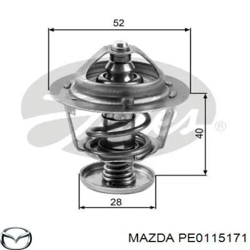 Termostato, refrigerante PE0115171 Mazda