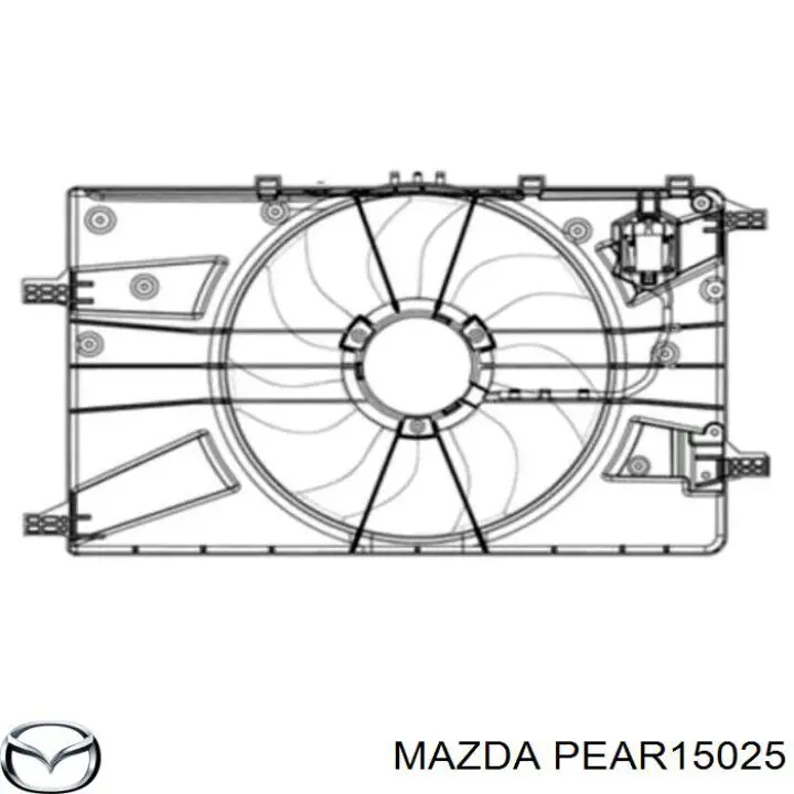 Диффузор радиатора охлаждения в сборе с мотором и крыльчаткой Mazda PEAR15025 цена, от 117.96 USD