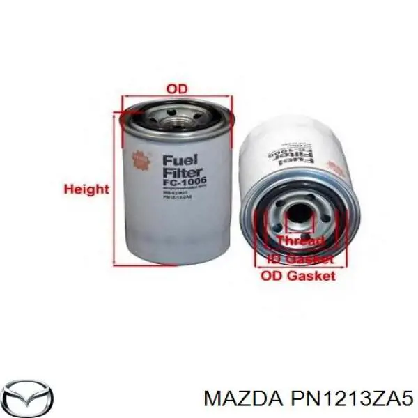 PN1213ZA5 Mazda топливный фильтр