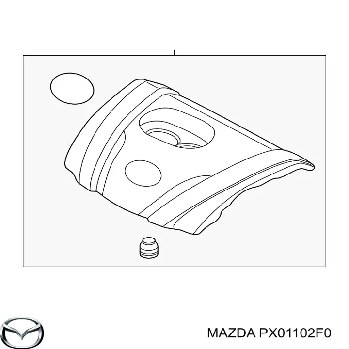 PX01102F0 Mazda tampa de motor decorativa