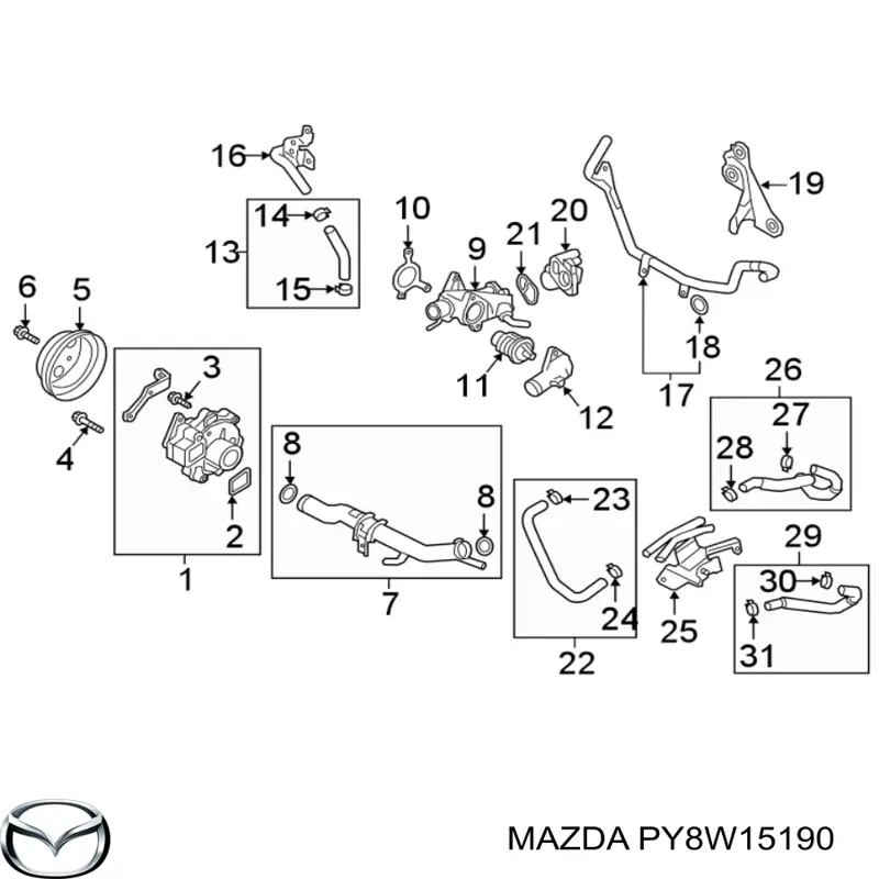 PY8W15190 Mazda 