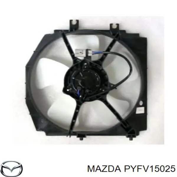 PYFV15025 Mazda Диффузор радиатора охлаждения в сборе с мотором