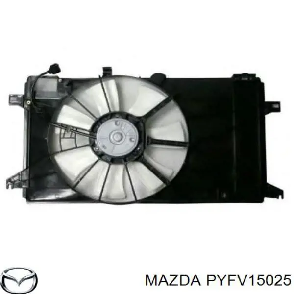 Купить PYFV15025 Mazda Диффузор вентилятора в сборе с мотором и крыльчаткой