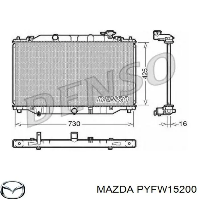 Радиатор охлаждения двигателя Denso DRM44053 цена, от 71.43 USD