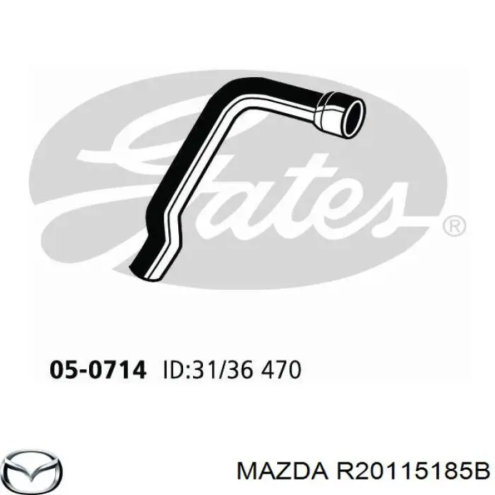 Шланг (патрубок) радиатора охлаждения нижний на Mazda E 2000/2200 