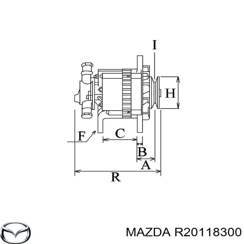 Генератор автомобиля Mazda R20118300C