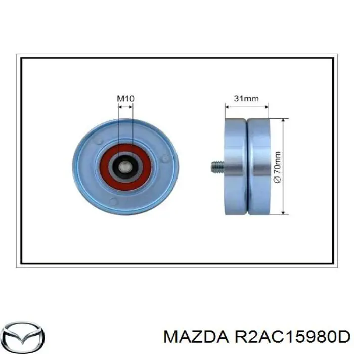 Роликовий модуль натяжителя ремня Mazda R2AC15980D цена, от 53.42 USD