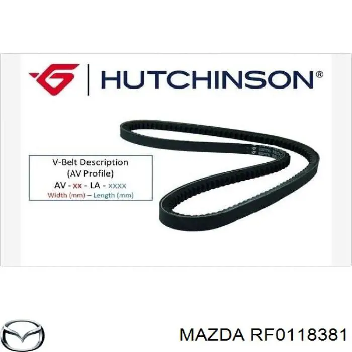 Ремень генератора RF0118381 Mazda