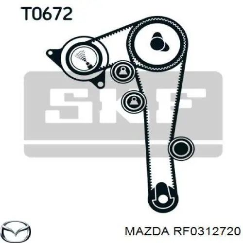 Polea tensora, correa dentada, bomba de alta presión RF0312720 Mazda