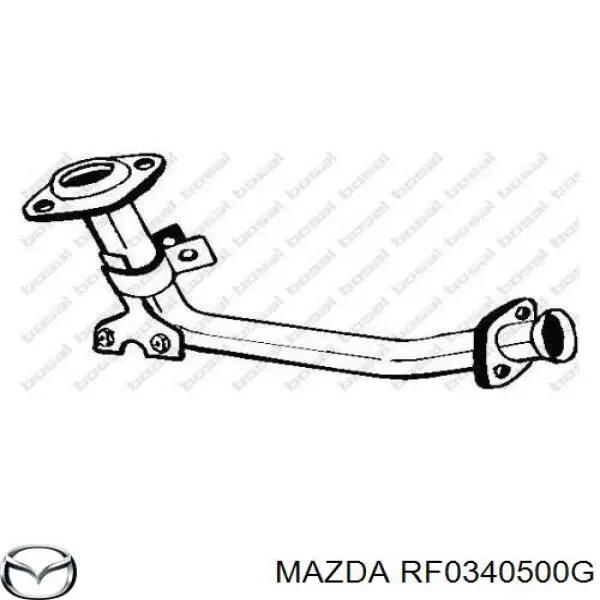 Труба приемная (штаны) глушителя передняя на Mazda 626 II 