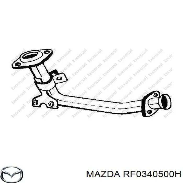 RF0340500G9A Mazda tubo de admissão dianteiro (calças do silenciador)