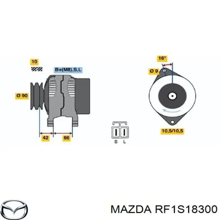 Alternador RF1S18300 Mazda