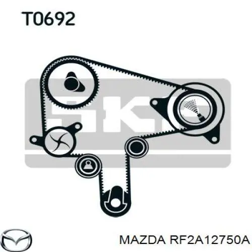 Натяжной ролик ремня ГРМ Mazda RF2A12750A цена, от 65.36 USD