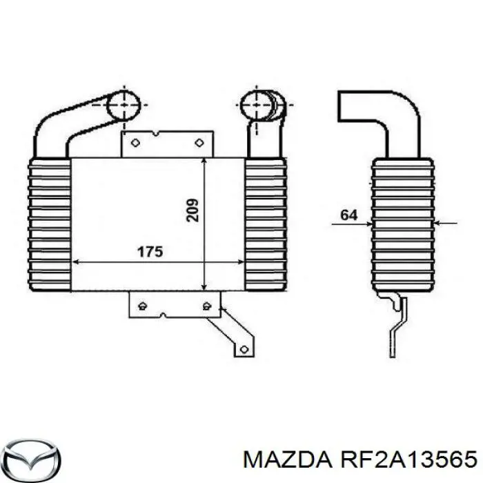 Система охлаждения наддувочного воздуха Mazda RF2A13565 цена, от 2251.75 USD