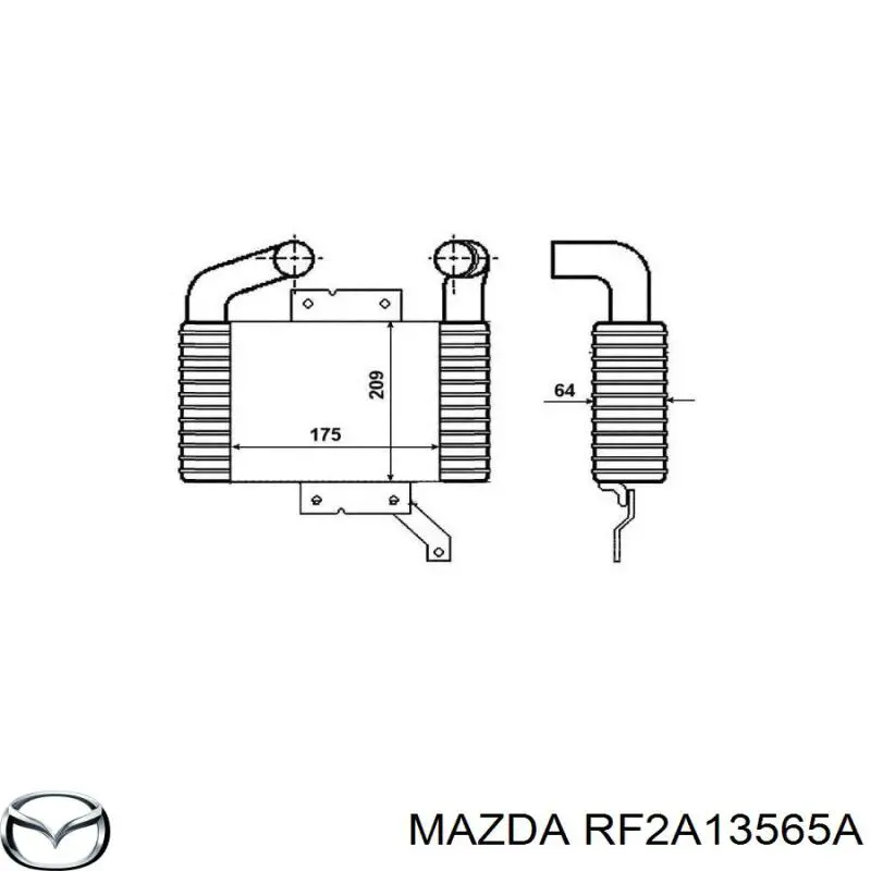 Радиатор интеркуллера на Mazda 626 V 
