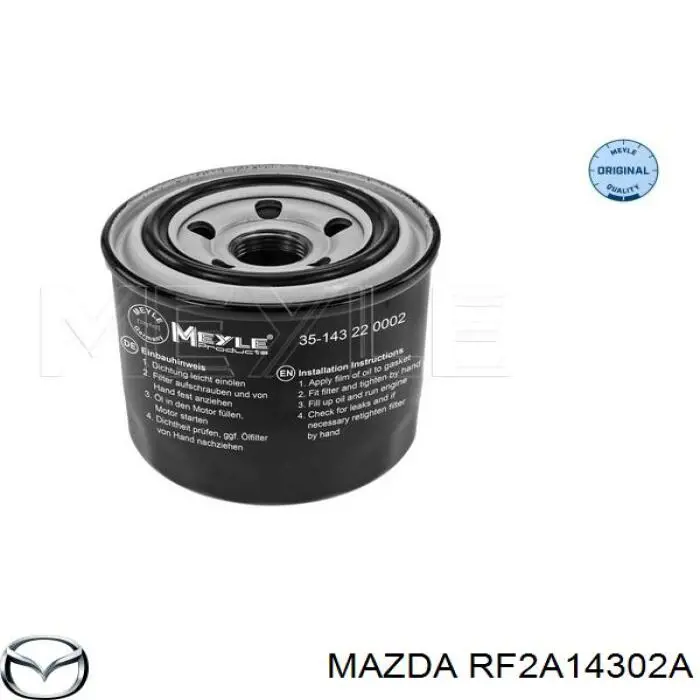 Filtro de aceite RF2A14302A Mazda