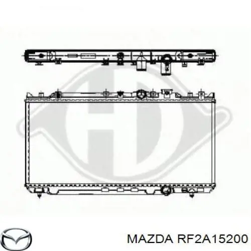 Радиатор охлаждения двигателя Mazda RF2A15200 цена, от 694.51 USD