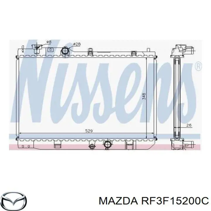 Радиатор охлаждения двигателя Mazda RF3F15200C цена, от 71.49 USD
