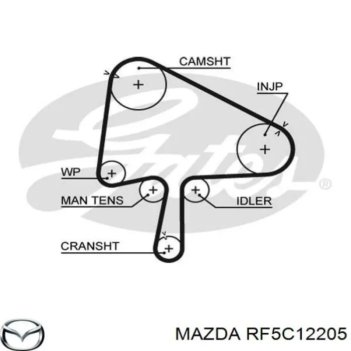 RF5C-12-205 Mazda ремень грм