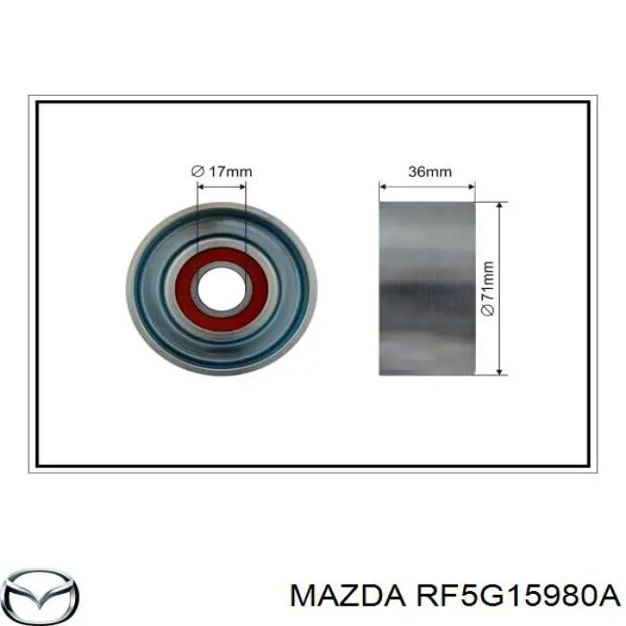 Натяжная планка поликлинового ремня Mazda RF5G15980A