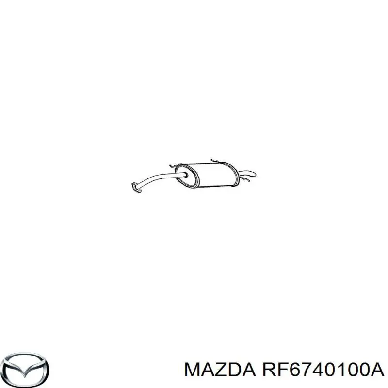 RF6740100A Mazda Выхлопная труба