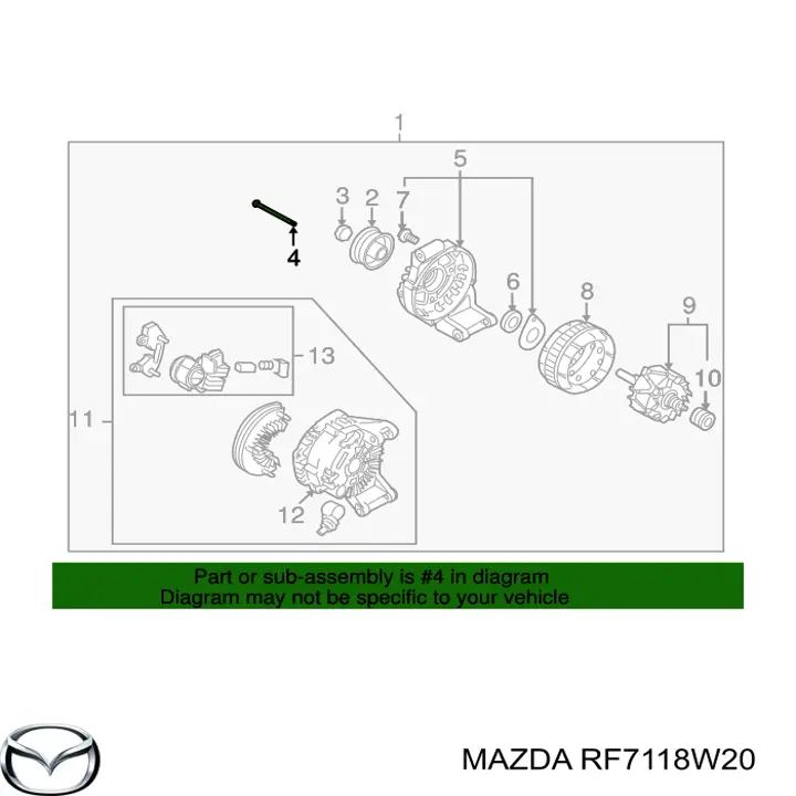  Mazda RF7118W20 цена, от 75.72 USD
