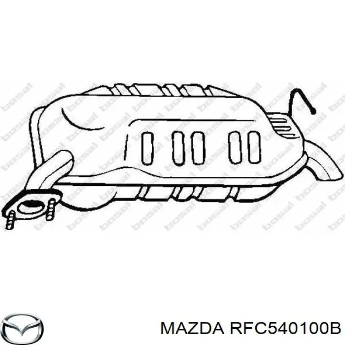 Глушитель, задняя часть Mazda RFC540100B