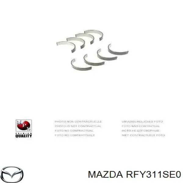 Вкладыши коленвала шатунные, комплект, стандарт (STD) Mazda RFY311SE0