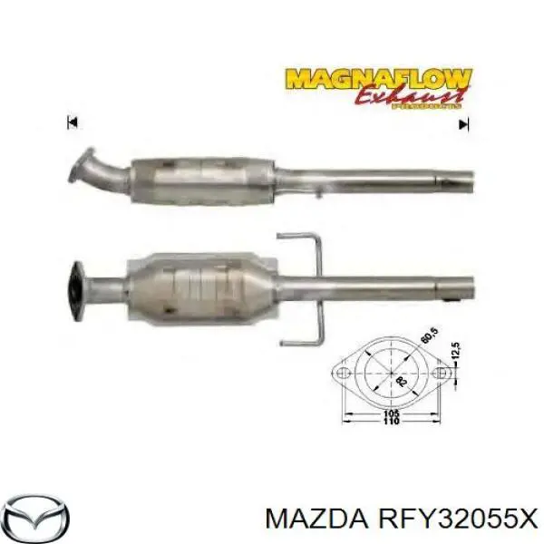 Каталитический нейтрализатор отработавших газов Mazda RFY32055X цена, от 145.24 USD