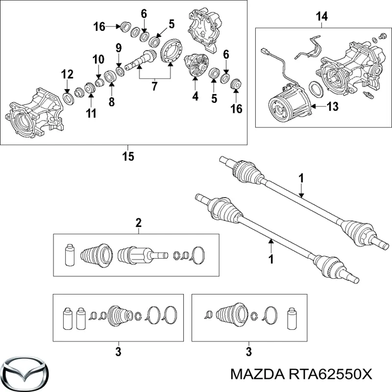  Полуось задняя правая Mazda CX-5 