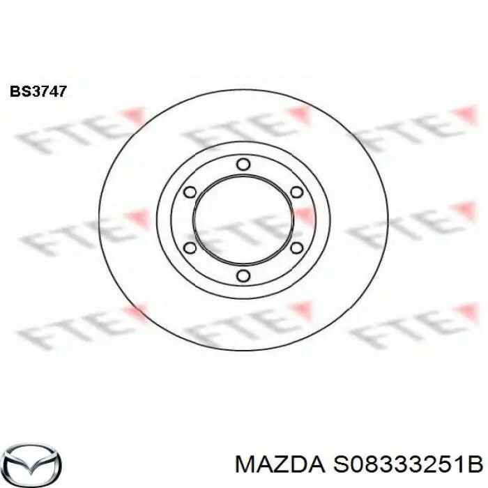Передний тормозной диск Mazda S08333251B