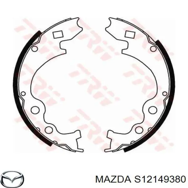 Задние барабанные колодки S12149380 Mazda