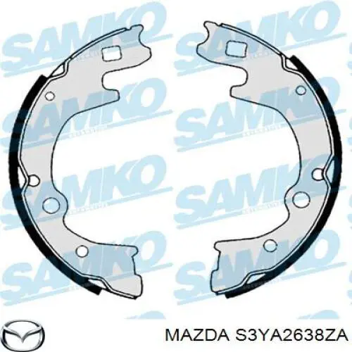 Задние барабанные колодки S3YA2638ZA Mazda