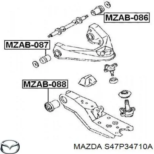 Купить S47P34710A Mazda Сайлентблок переднего верхнего рычага