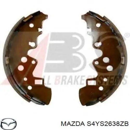S4YS2638ZB Mazda колодки тормозные задние барабанные