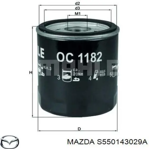 Фільтр масляний S550143029A Mazda