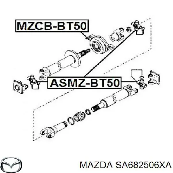 Крестовина карданного вала заднего Mazda SA682506XA