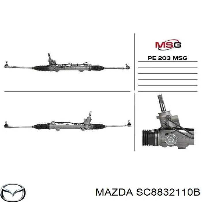 Cremalheira da direção Mazda SC8832110B