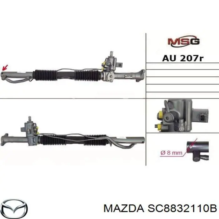 SC8832110B Mazda Cremalheira da direção