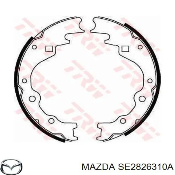 Задние барабанные колодки SE2826310A Mazda